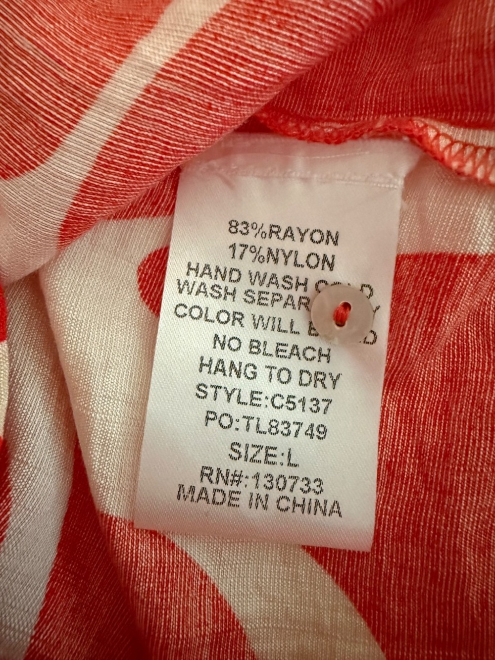 Umgee Red Abstract Print Oversized Button Front Blouse L NWOT - Picture 13 of 16